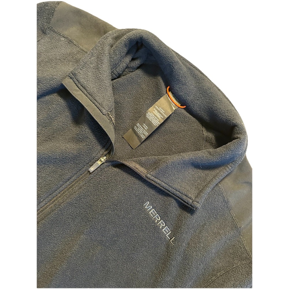 Merrell Black‎ Women Terrain Fleece 1/4 Zip Sweater Size Medium Hiking